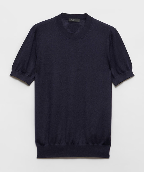 T-32202<br><b>PRADA</b><br>캐시미어 & 실크 숏 슬리브 스웨터</b><br>[매장가-250만원대]