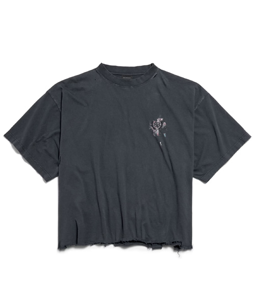 T-32206<br><b>BALENCIAGA</b><br>네일 폴리쉬 크롭 코튼 티셔츠</b><br>[매장가-140만원대]