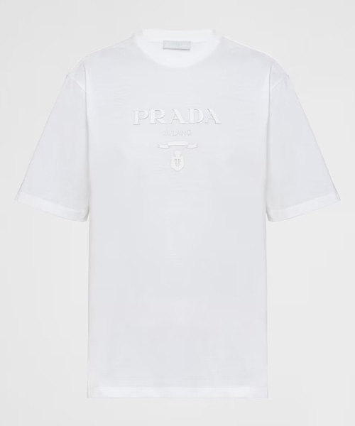 T-32214<br><b>PRADA</b><br>로고 프린트 코튼 티셔츠</b><br>[매장가-130만원대]