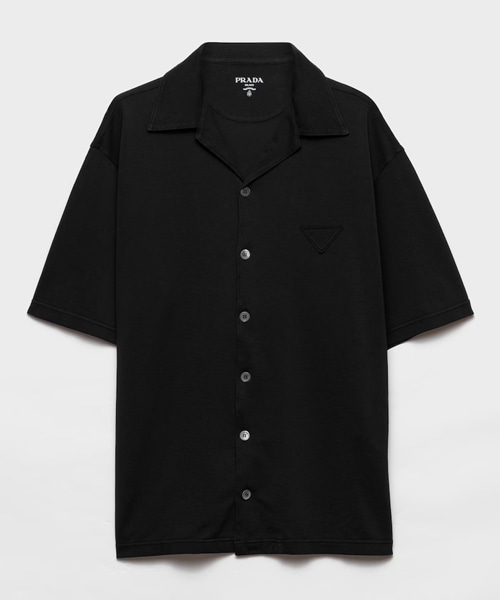 S-5891<br><b>PRADA</b><br>삼각 로고 패치 숏 슬리브 셔츠</b><br>[매장가-150만원대]