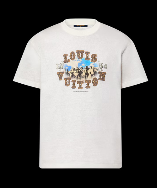 T-32245<br><b>LOUIS VUITTON</b><br>그래픽 코튼 앤드 리넨 블렌드 티셔츠</b><br>[매장가-150만원대]